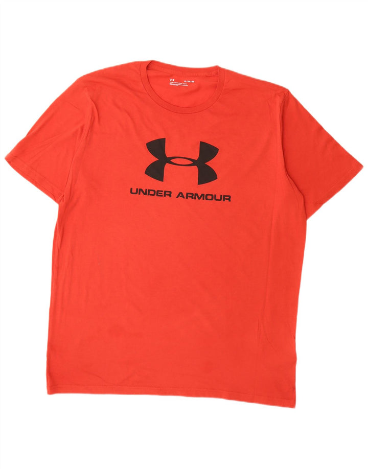 UNDER ARMOUR Mens Graphic T-Shirt Top XL Red Cotton