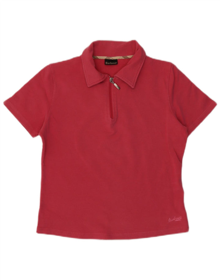 BARBOUR Damen Poloshirt UK 12 Mittelrosa