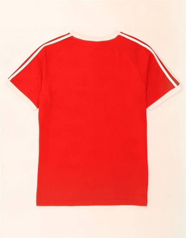 Adidas Herren T-Shirt Top Mittelrote Baumwolle