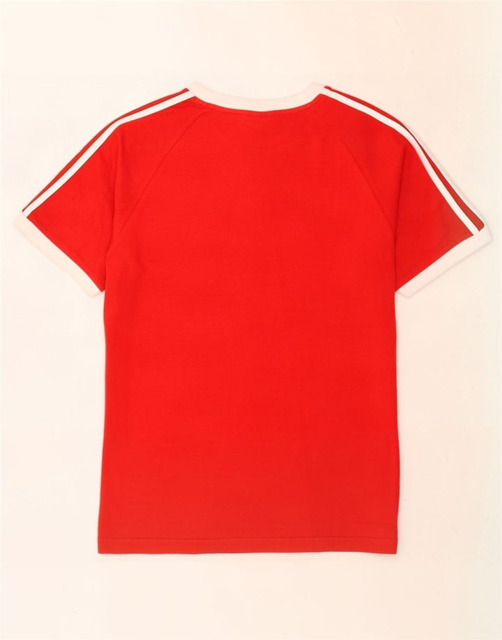 Adidas Herren T-Shirt Top Mittelrote Baumwolle