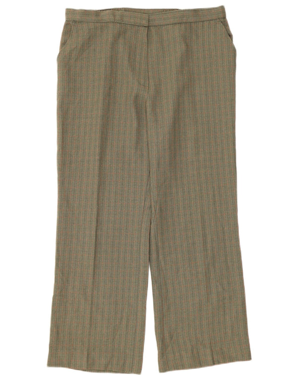 Marks & Spencer Damen Chinohose UK 14 Large W32 L26 Grün kariert