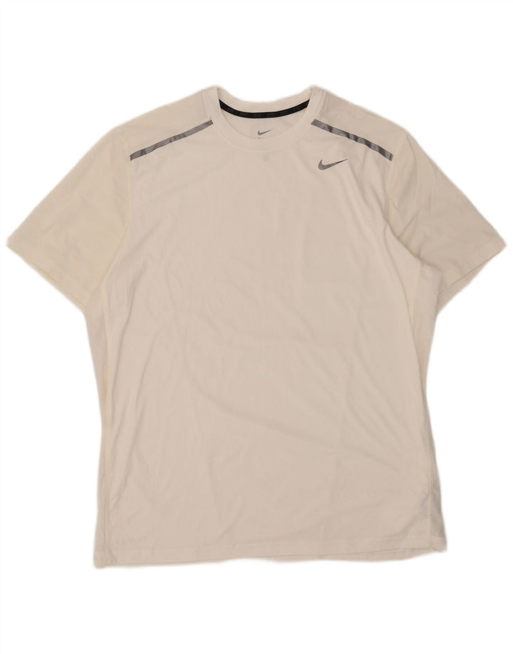 Nike Herren Dri Fit T-Shirt Top XL Weiß Polyester