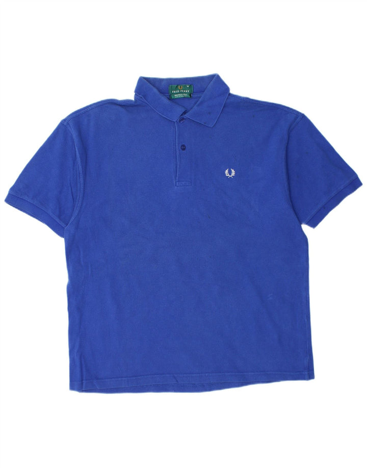 FRED PERRY Herren-Poloshirt aus mittelblauer Baumwolle