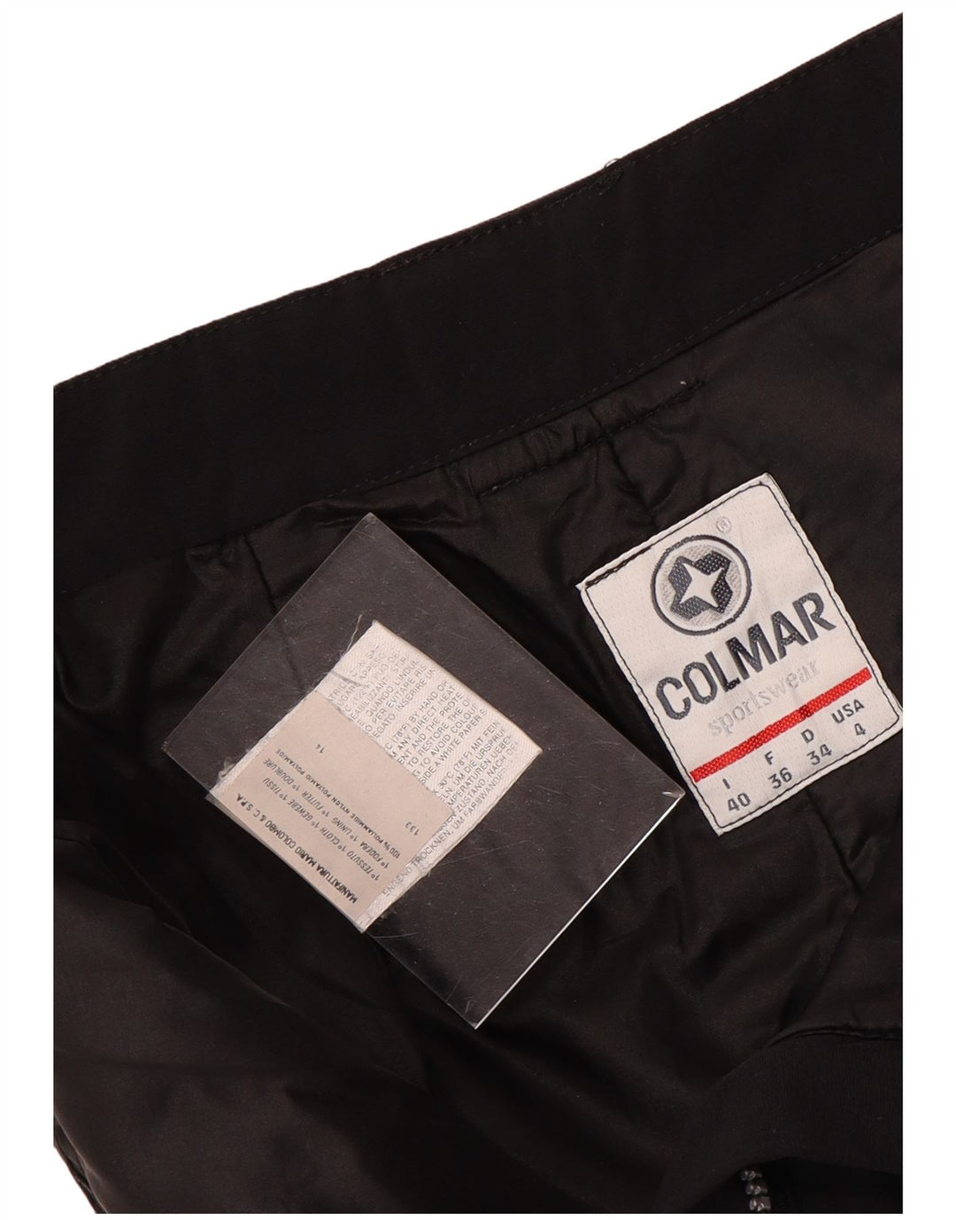 Colmar Damen Cargo-Windbreaker-Hose IT 40 Small W24 L29 Schwarzes Nylon