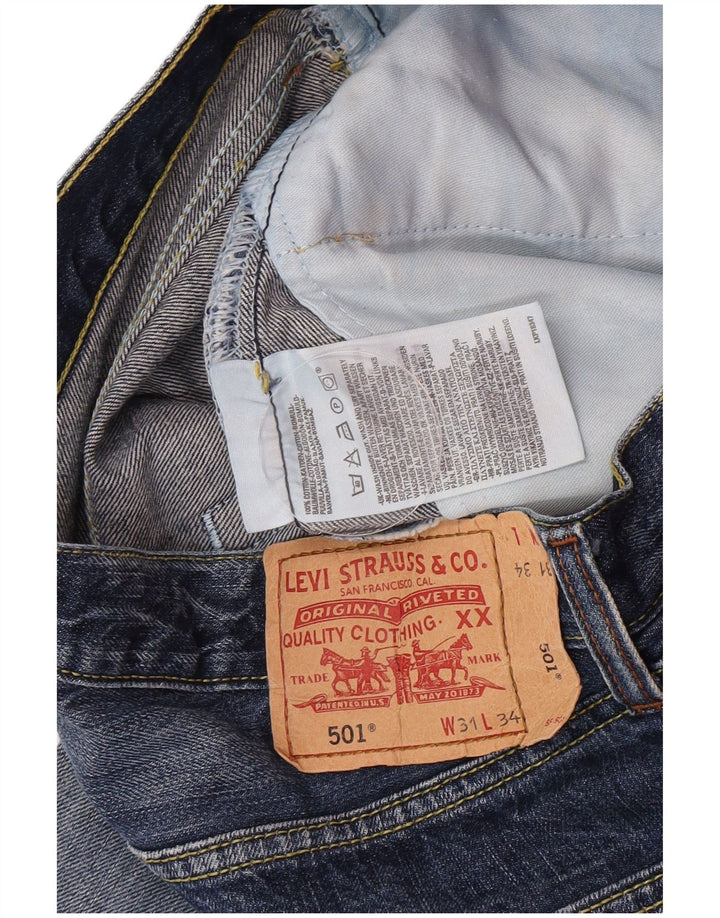 Levi's Herren 501 Straight Jeans W31 L30 Blaue Baumwolle