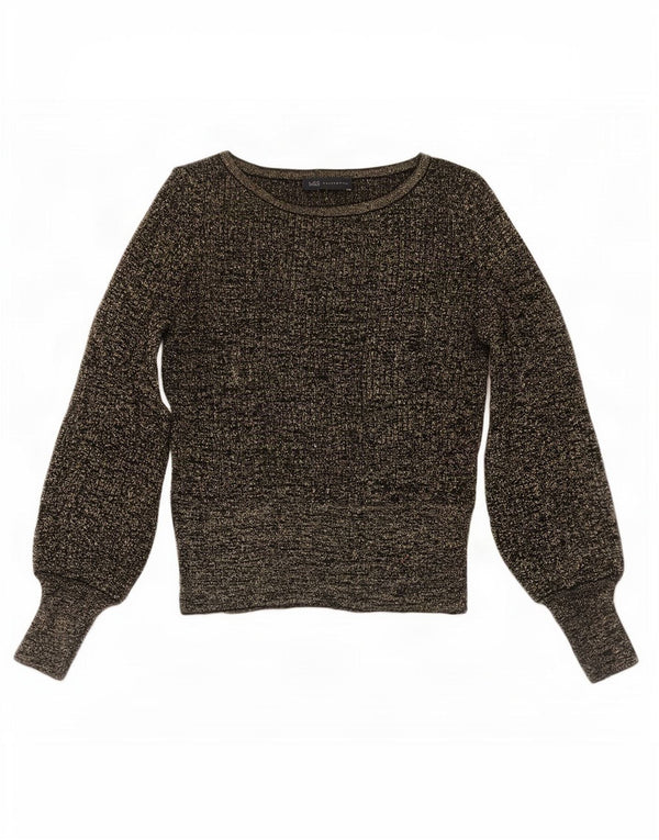 Marks & Spencer Damen-Pullover mit U-Boot-Ausschnitt, Gr. 12, mittlere schwarze Viskose