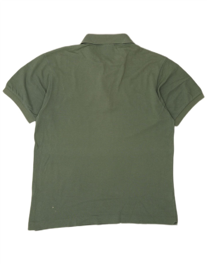 Lacoste Herren-Poloshirt, Größe 4, mittelgrüne Baumwolle