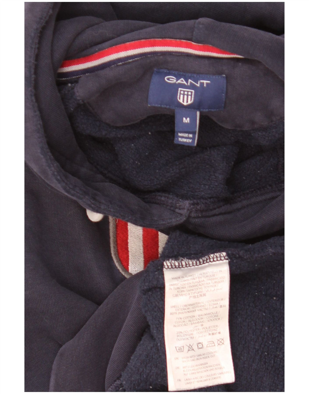 Gant Herren-Kapuzenpullover mit Grafik, mittelmarineblau, Baumwolle