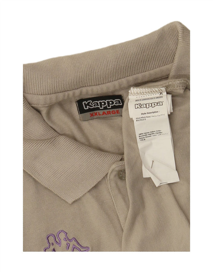 Kappa Herren Poloshirt 2XL Beige Baumwolle