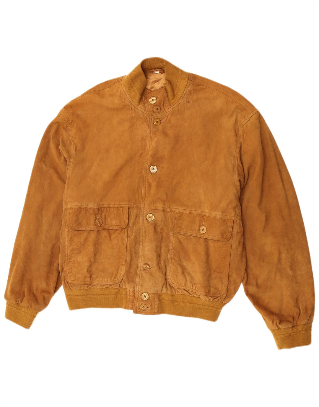Vintage Herren Wildleder Bomberjacke IT 52 XL Braunes Leder
