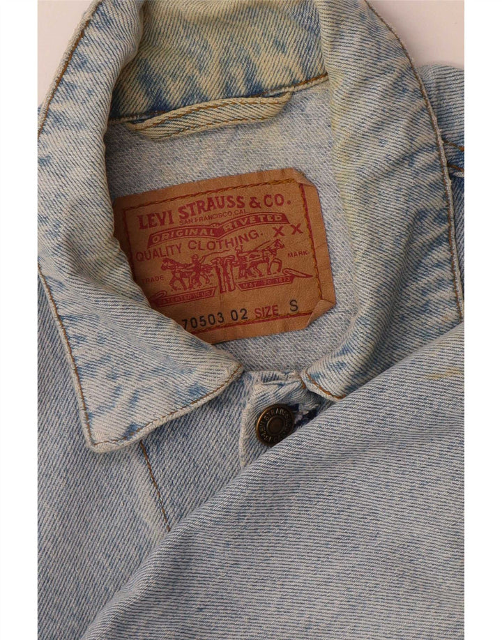 Levi's Herren Jeansjacke UK 36 Small Blaue Baumwolle