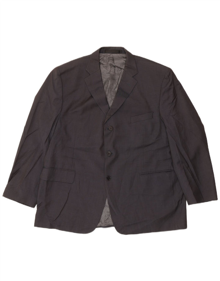 Marks & Spencer Herren-Blazer mit 3 Knöpfen, UK 46, 3XL, marineblaue Wolle