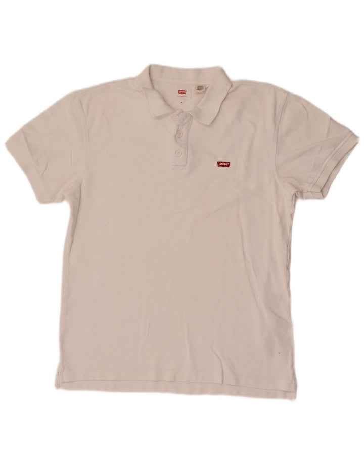 Levi's Herren-Poloshirt aus mittelweißer Baumwolle