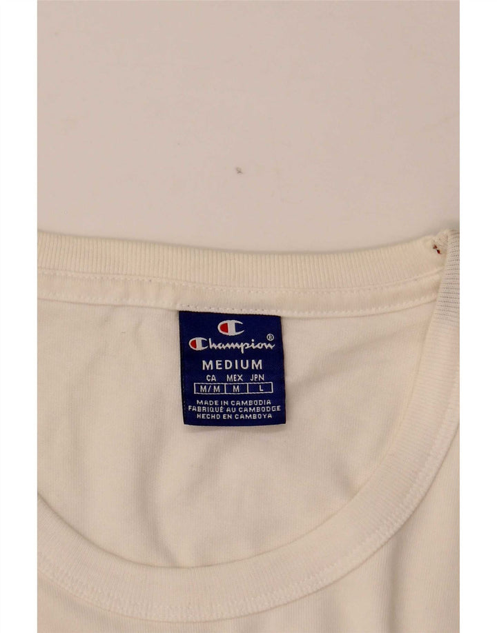 Champion Herren-T-Shirt mit Grafik, Mittelweiß, Farbblock