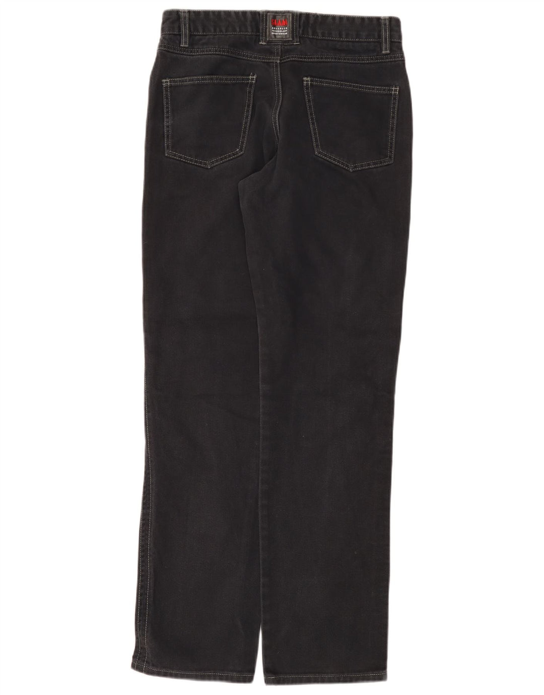 Slam Damen Straight Jeans IT 44 Medium W30 L33 Graue Baumwolle
