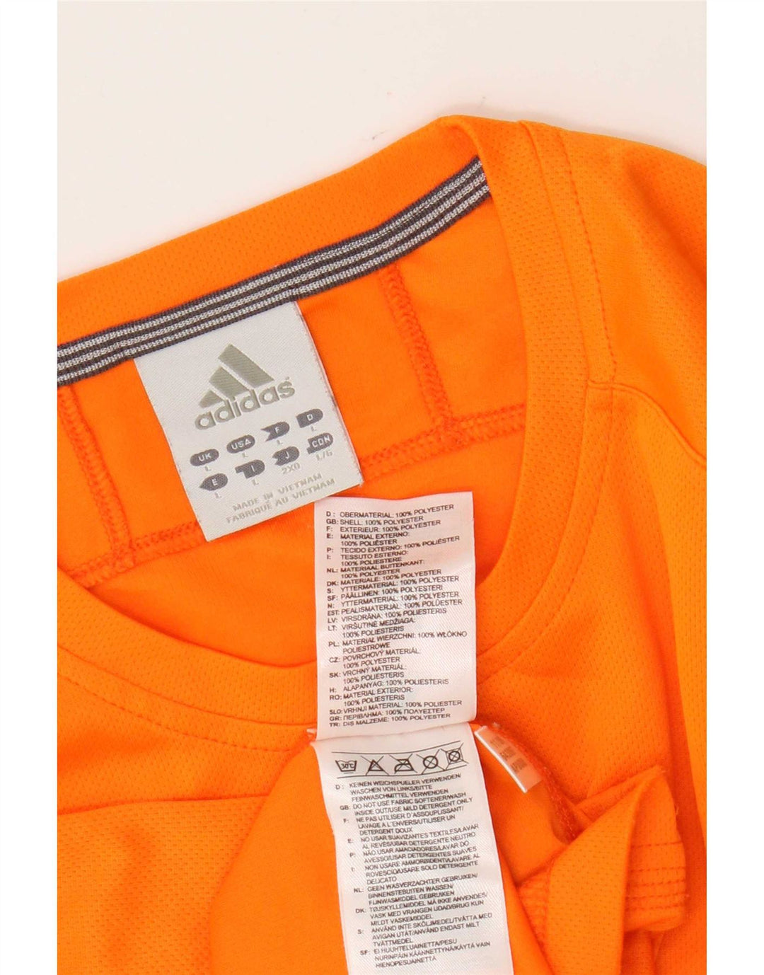 Adidas Herren Climalite T-Shirt Top Large Orange Polyester