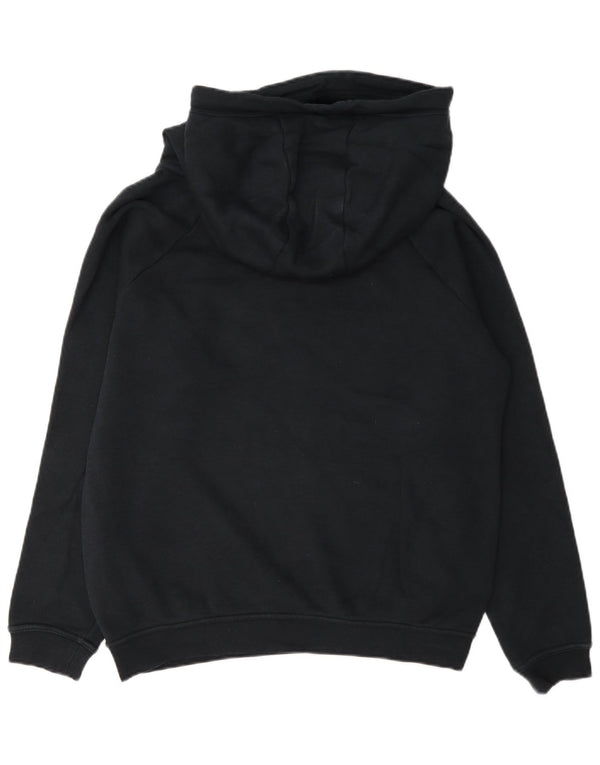 Nike Womens Graphic Oversized Hoodie Pullover UK 14 Mittelschwarze Baumwolle