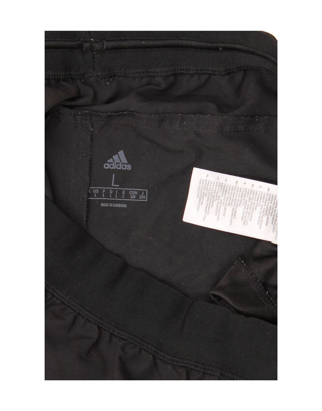 Adidas Herren-Trainingshose, groß, aus schwarzem Polyester