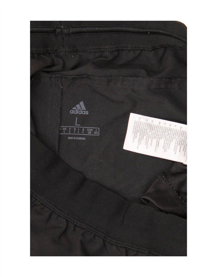 Adidas Herren-Trainingshose, groß, aus schwarzem Polyester