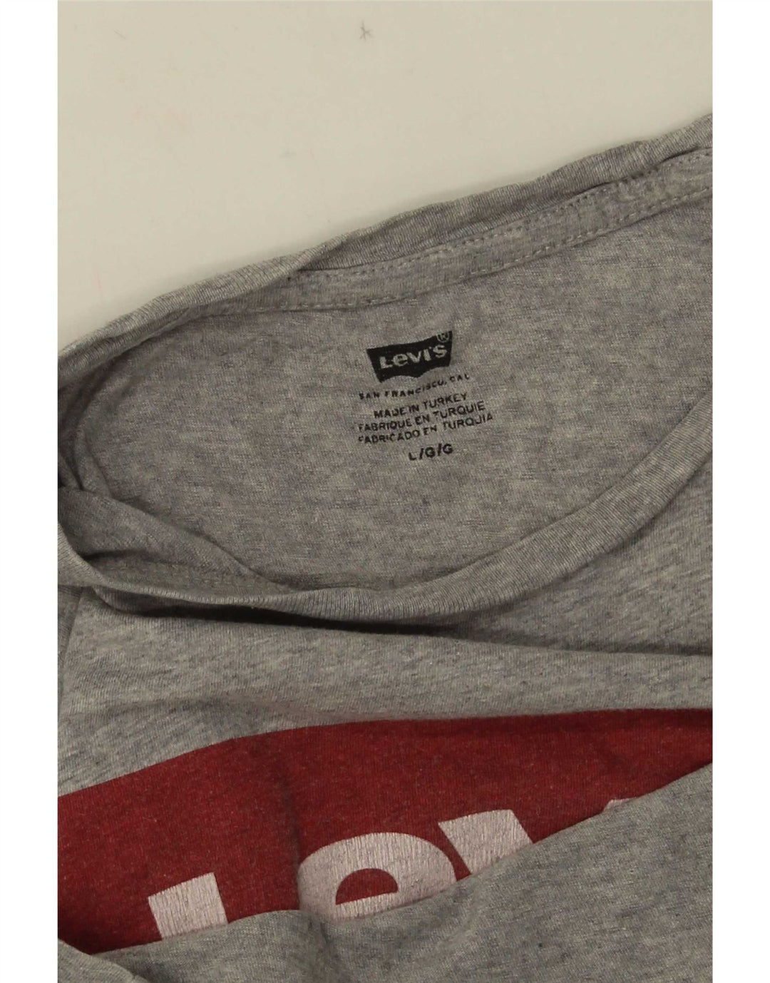 Levi's Damen Grafik-T-Shirt-Oberteil UK 16 Large Grau