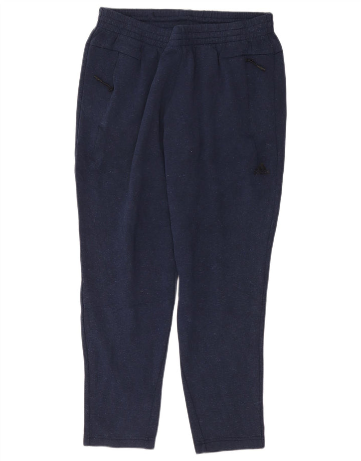 Adidas Herren-Trainingshose, groß, marineblau, Baumwolle