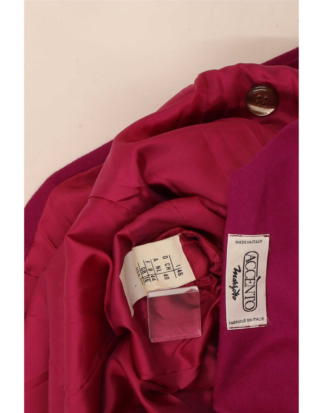 Accento By Marzotto Damen Zweireihige Blazerjacke UK 16 Large Pink