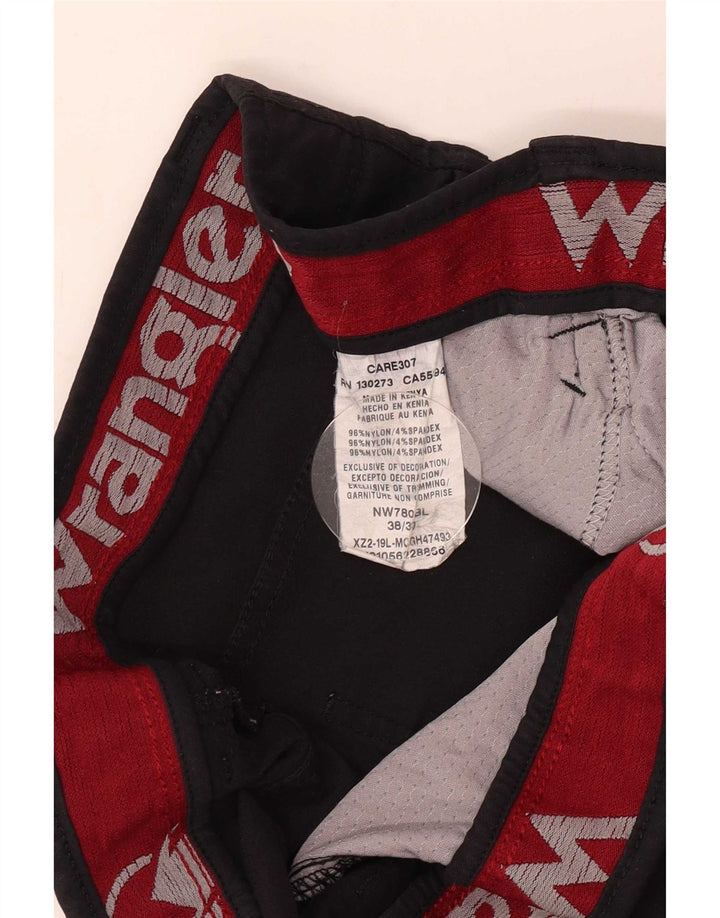 Wrangler Herren gerade Cargohose W38 L30 schwarzes Nylon