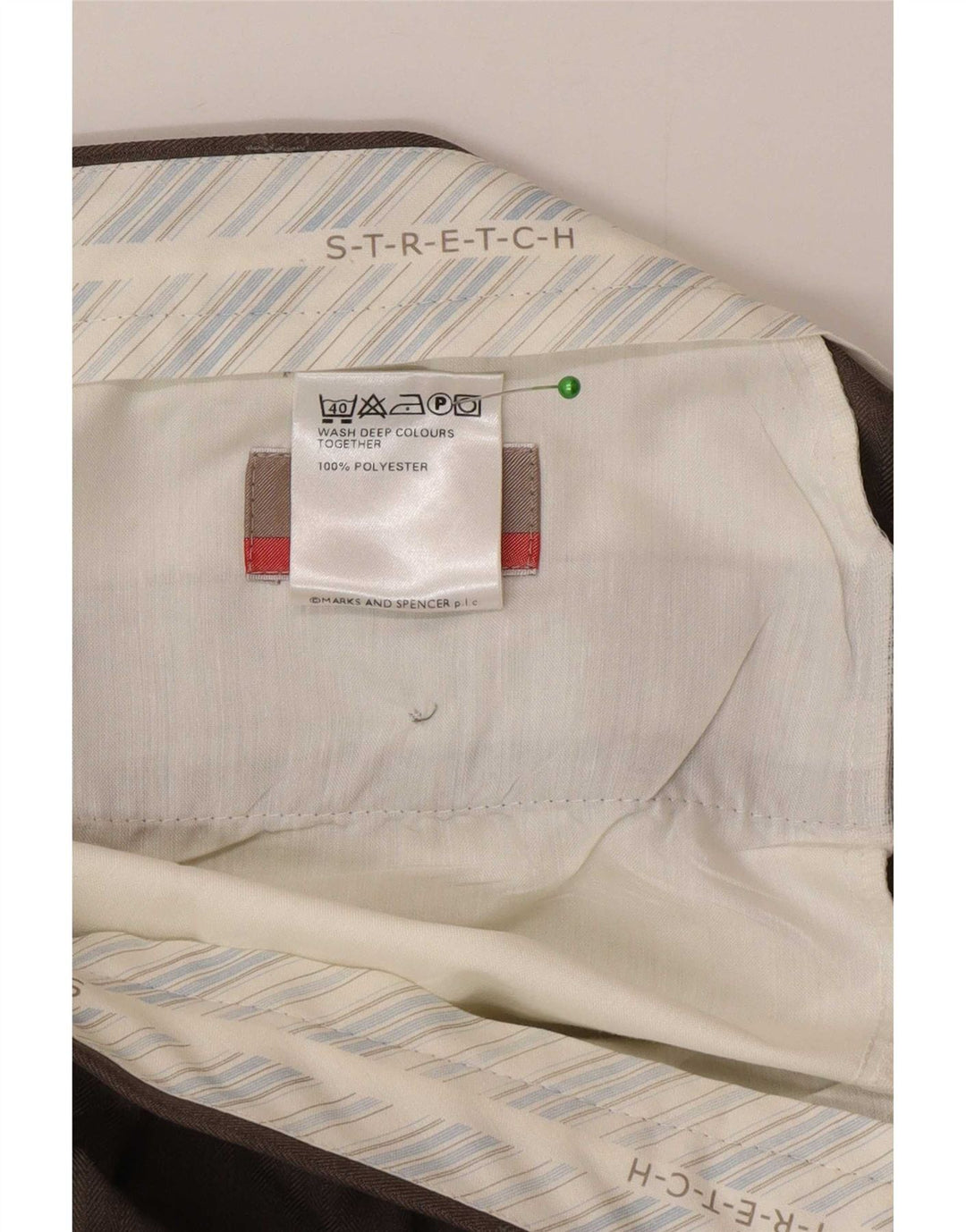 Marks & Spencer Herren-Anzughose mit Pegged-Anzug, W36, L31, graues Polyester