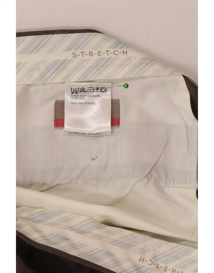 Marks & Spencer Herren-Anzughose mit Pegged-Anzug, W36, L31, graues Polyester