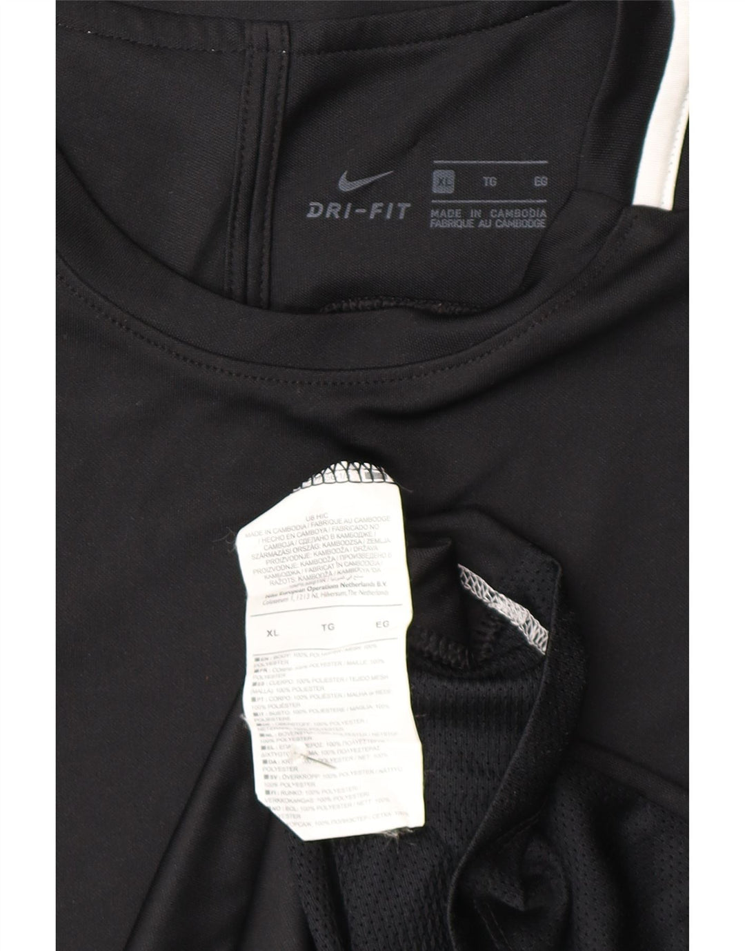 Nike Herren Dri Fit T-Shirt Top XL Schwarz Polyester