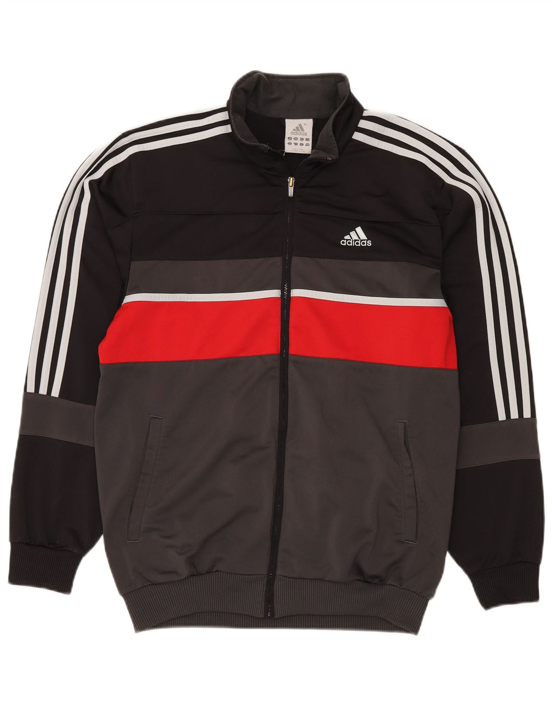 Adidas Herren Trainingsanzug Top Jacke UK 38/40 Medium Schwarz Colourblock