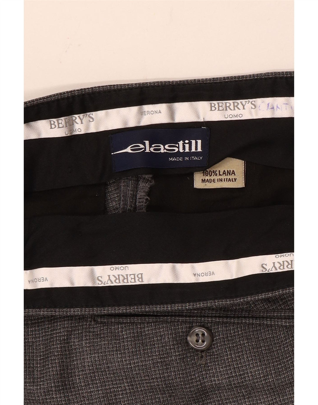 Vintage Herren gerade Anzughose W36 L34 graue Wolle