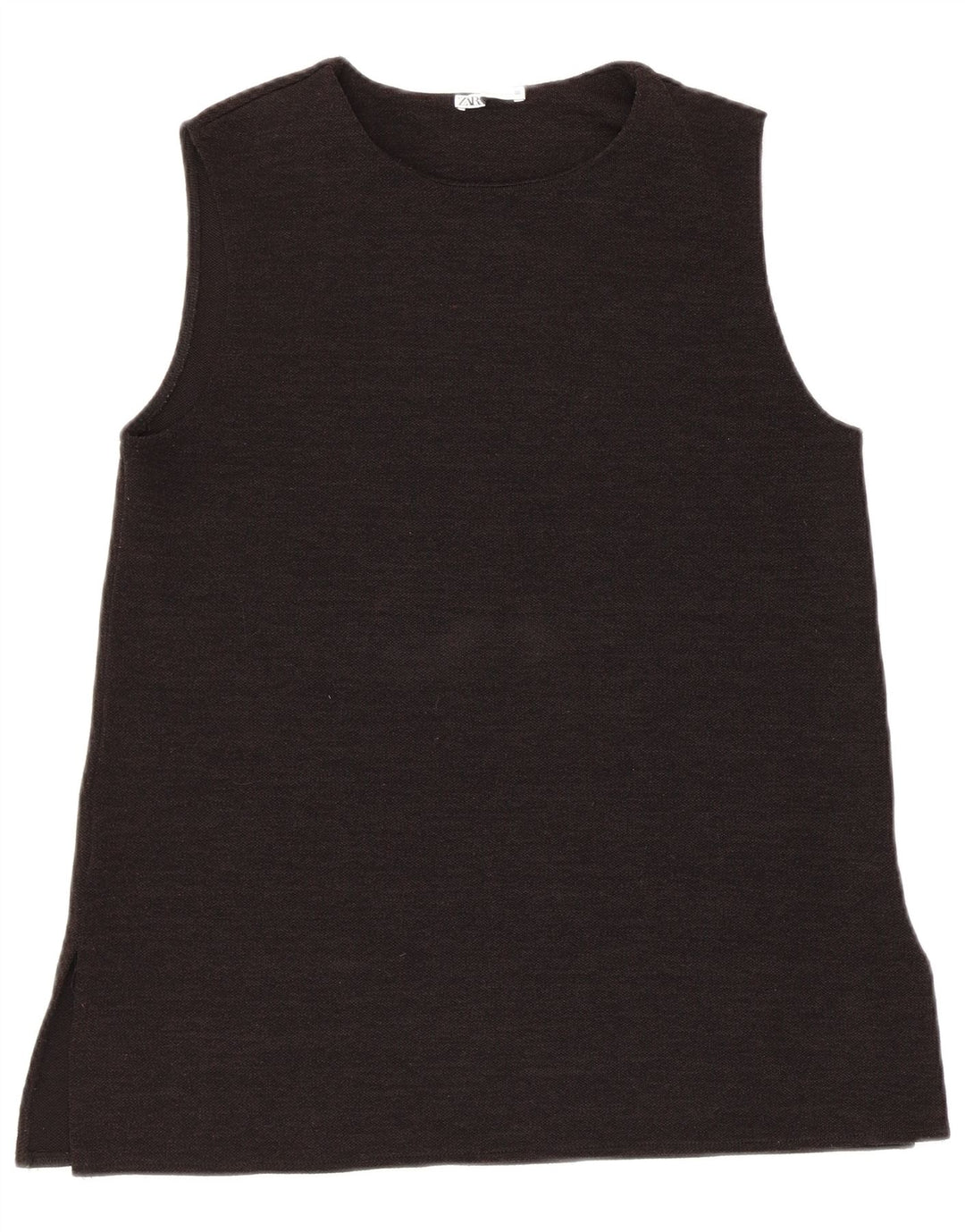 ZARA Damen Weste Top UK 12 Medium Schwarz