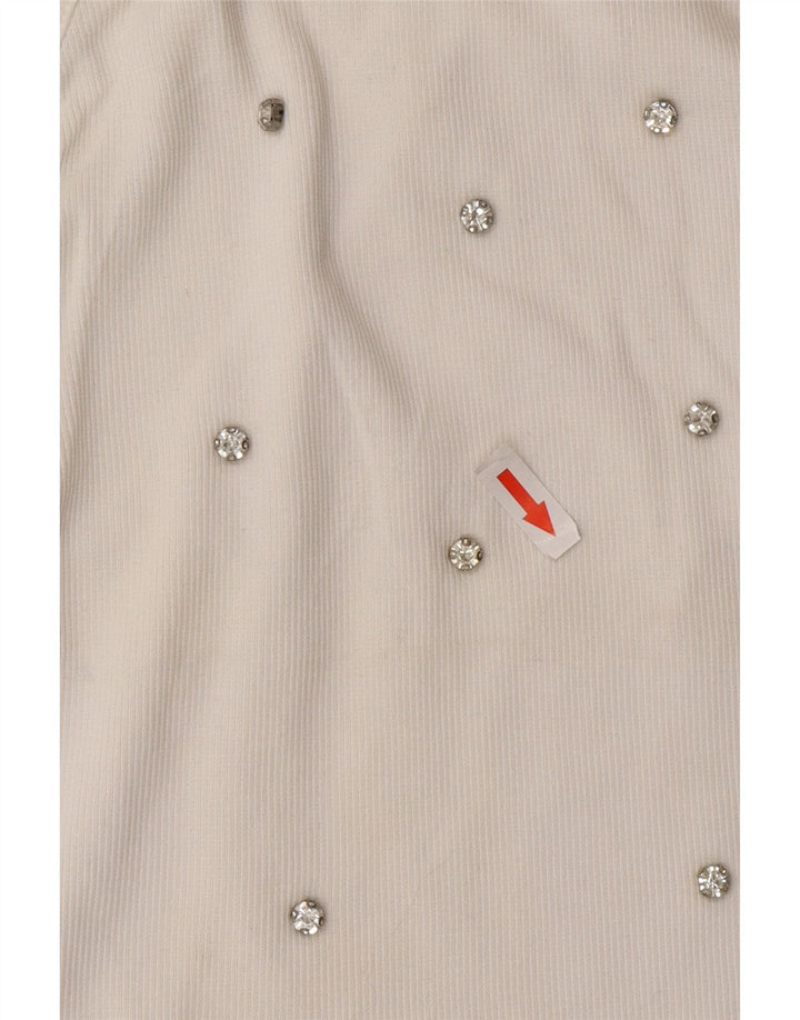 Zara Damen Crop Neckholder Top UK 8 Small Weiß