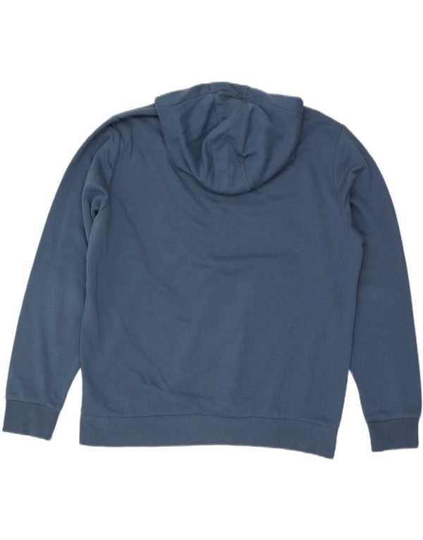 Kappa Herren Graphic Hoodie Pullover XL Blau Baumwolle