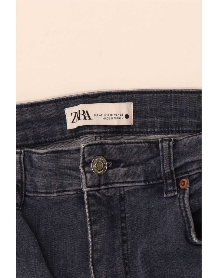 Zara Damen Slim Jeans EU 42 Large W32 L28 Marineblau
