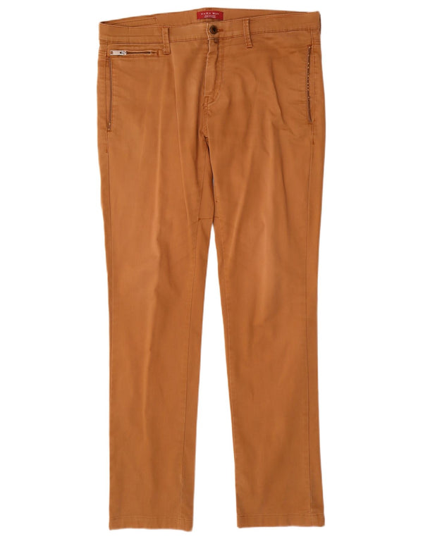 Zara Mens Slim Chino Trousers EU 42 Large W32 L32 Beige