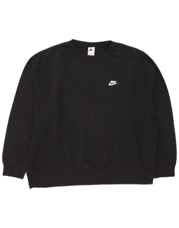 Nike Herren Sweatshirt Pullover 2XL Schwarz Baumwolle