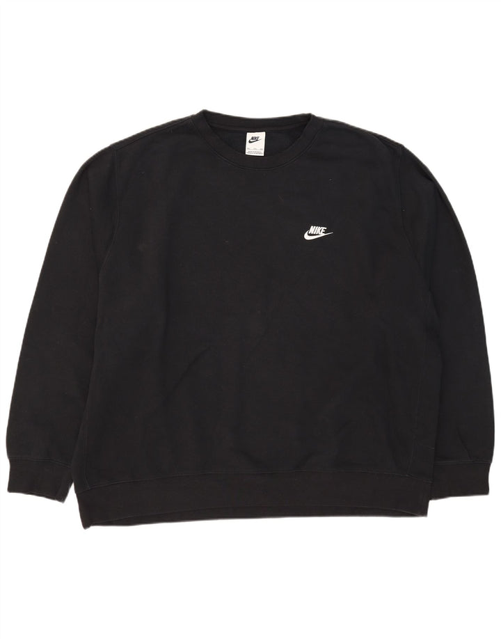 Nike Herren Sweatshirt Pullover 2XL Schwarz Baumwolle