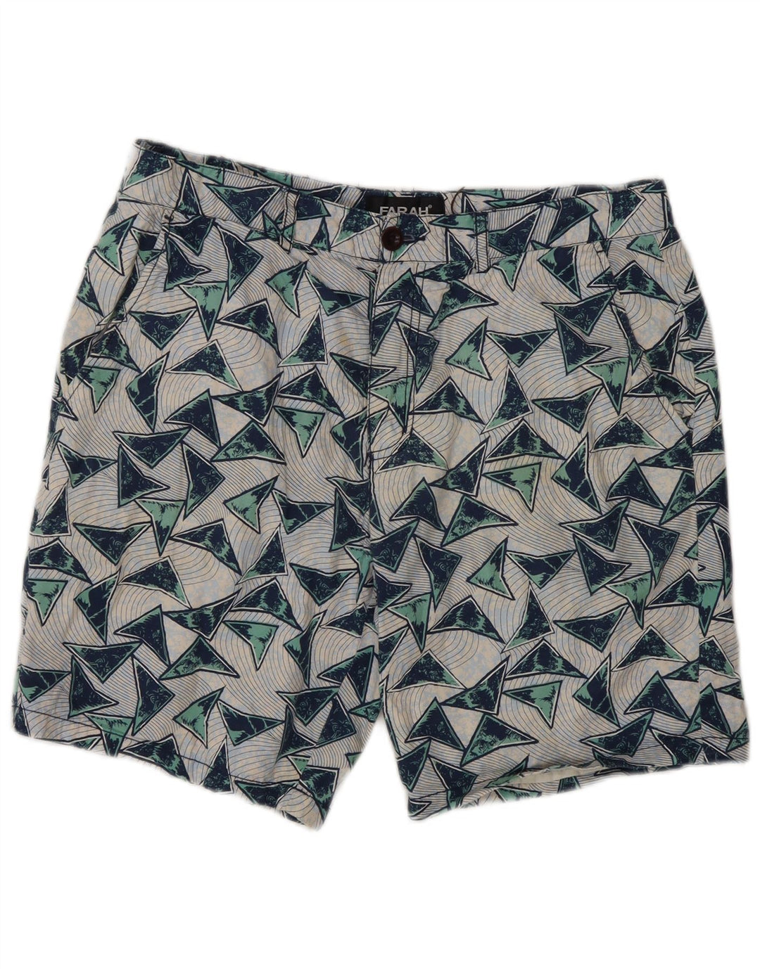 Farah Herren-Chinoshorts W32, mittelgroß, mehrfarbig, geometrisch, Baumwolle