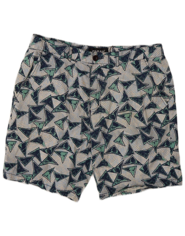 Farah Herren-Chinoshorts W32, mittelgroß, mehrfarbig, geometrisch, Baumwolle