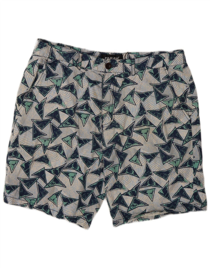 Farah Herren-Chinoshorts W32, mittelgroß, mehrfarbig, geometrisch, Baumwolle