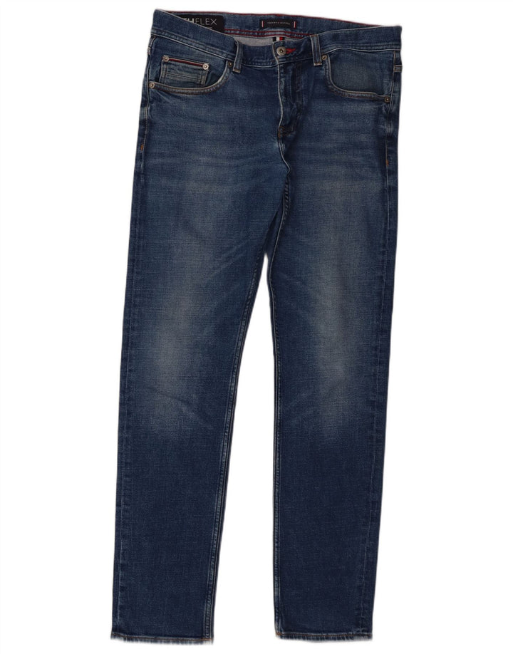 Tommy Hilfiger Herren Bleecker Slim Jeans W32 L32 Blaue Baumwolle