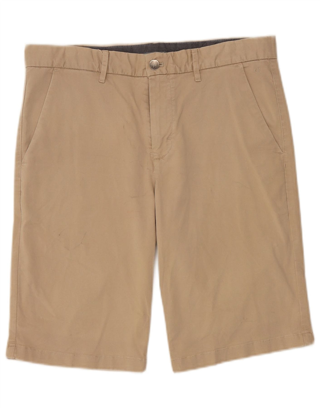 Calvin Klein Herren Chinoshorts W32 Mittelbeige Baumwolle