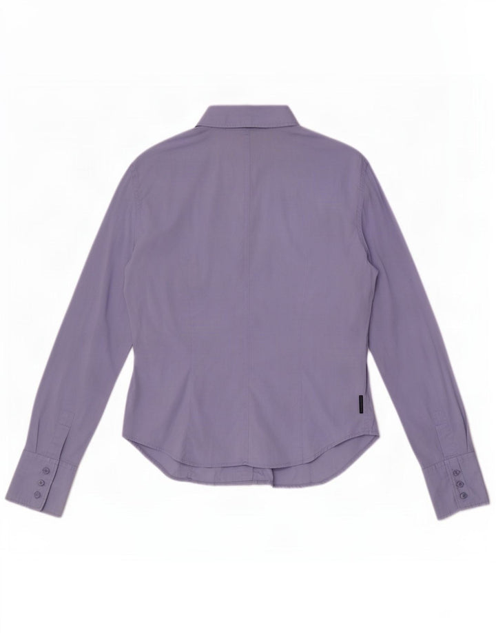 Armani Jeans Damenhemd EU 42 Große blaue Baumwolle