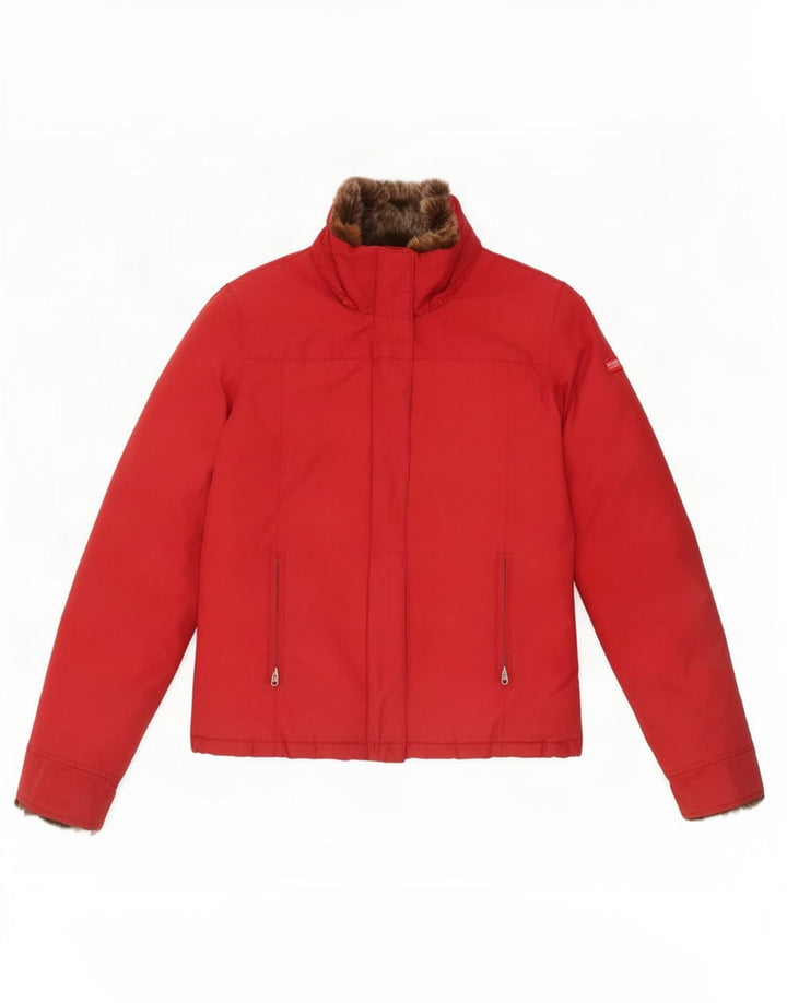 Woolrich Wattierte Jacke für Mädchen, 13–14 Jahre, rote Baumwolle
