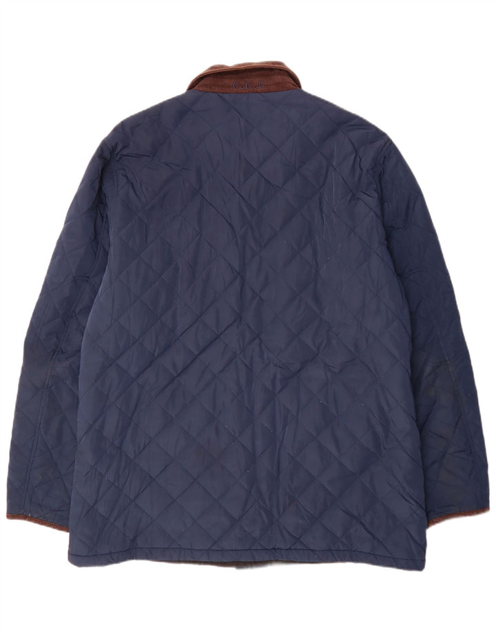 Crew Clothing Herren Steppjacke UK 44 2XL Marineblau Colourblock Polyester