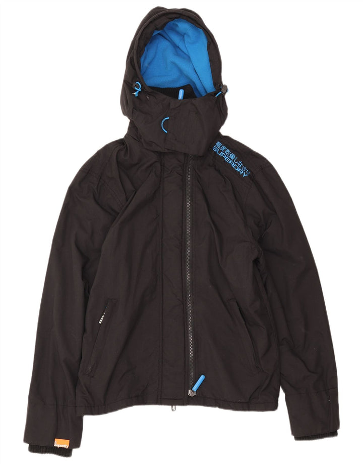 Superdry Damen Übergroße Windjacke UK 10 Small Schwarz