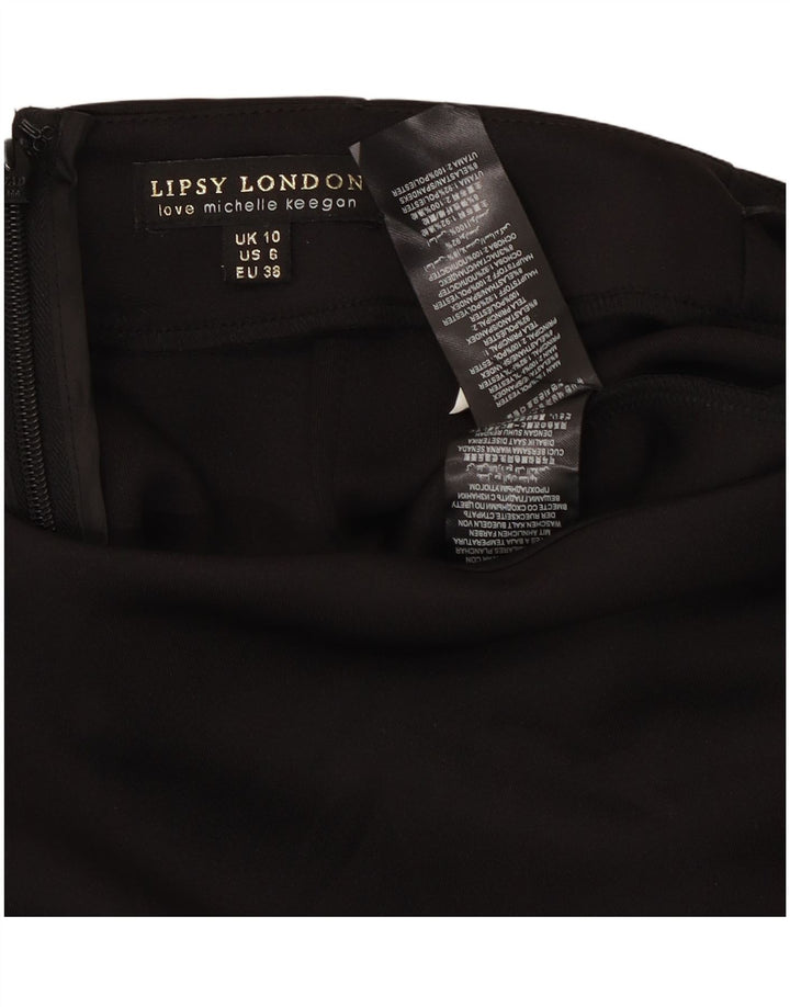 Lipsy Damen Bleistiftrock UK 10 Small W27 Schwarz Polyester