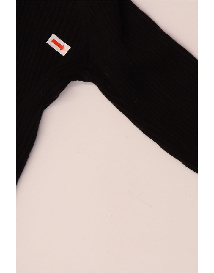 MARKS & SPENCER Womens Asymmetric Cardigan Sweater UK 10 Small  Black